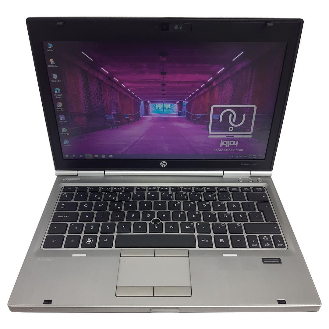 لپ تاپ استوک اچ پی 12.5 اینچی HP Elitebook 2560p با پردازنده i3 و حافظه رم 8 گیگ و ظرفیت حافظه داخلی 500 گیگ HDD